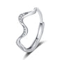 Water Wave Silver Ring in Fashion Design