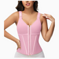 Mesh Waist Slimming Three-Breasted Shapewear Corset